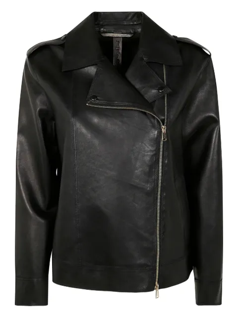 The Jackie Leathers chamarra con cierre asimétrico