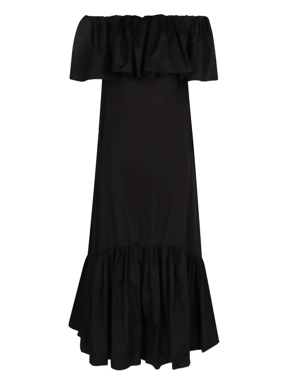 Max Mara robe mi-longue à volants | noir | Image 1