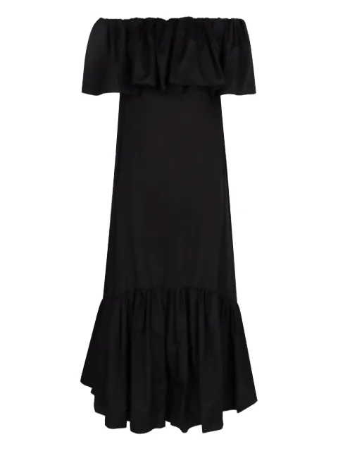 Max Mara vestido midi con detalles de volantes