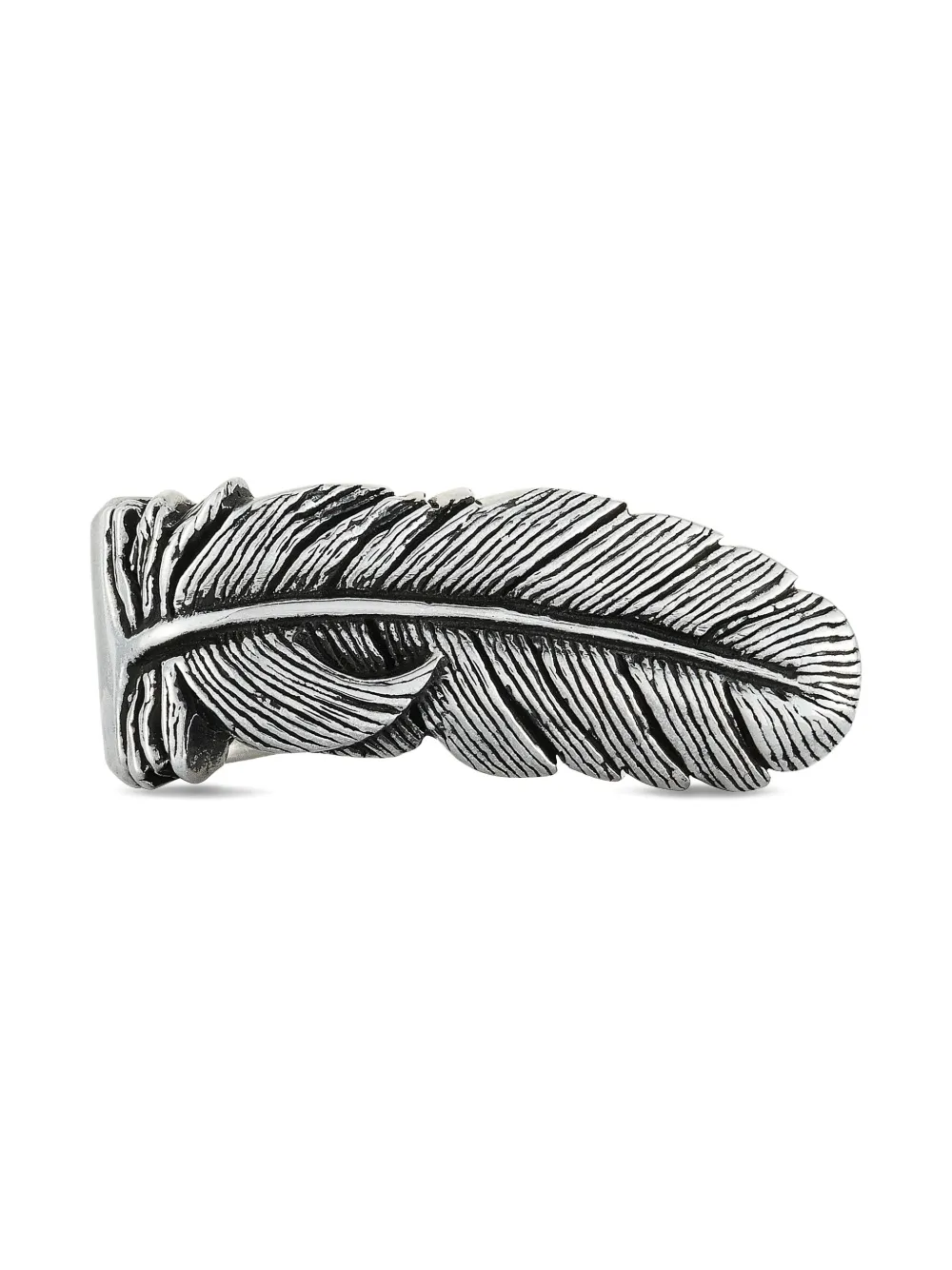 King Baby Anello Raven Feather - Argento