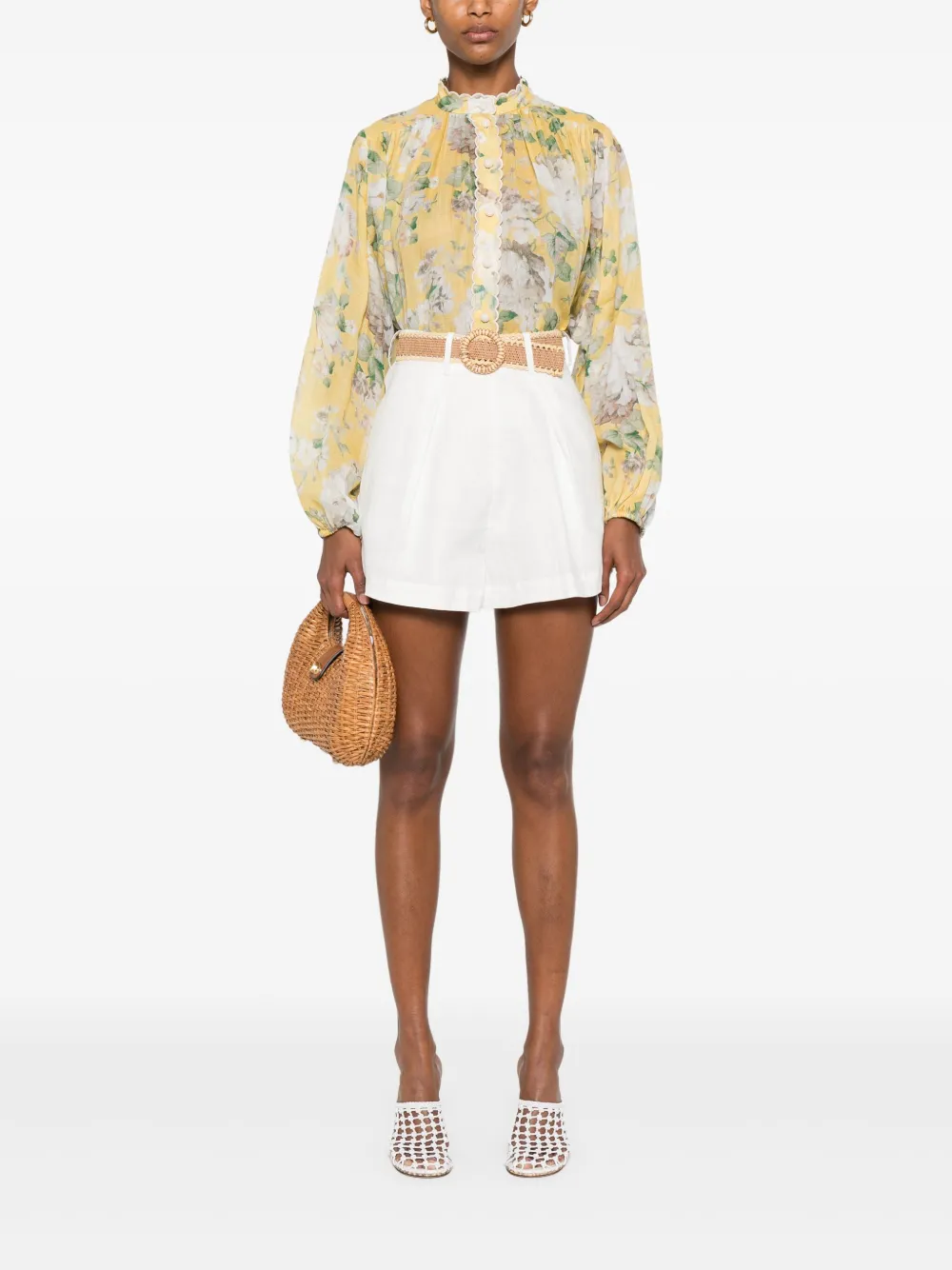 ZIMMERMANN Acacia shorts Wit