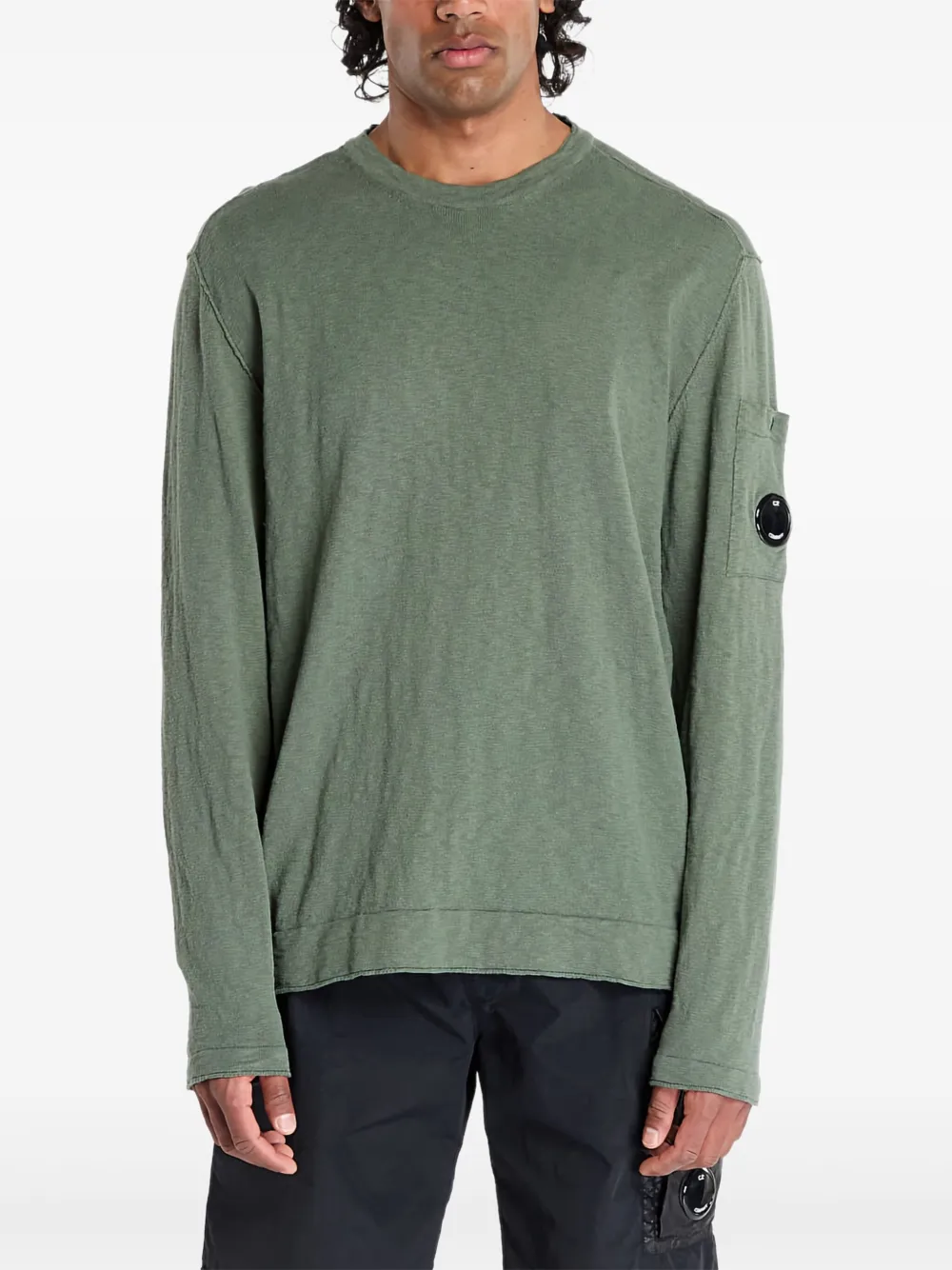 C.P. Company logo-patch sweatshirt | Green | Image 1