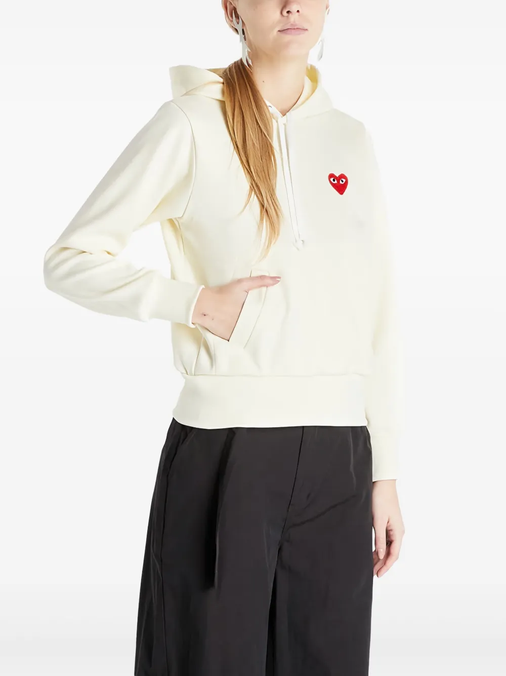 Comme Des Garçons Play Heart-appliqué Hoodie
