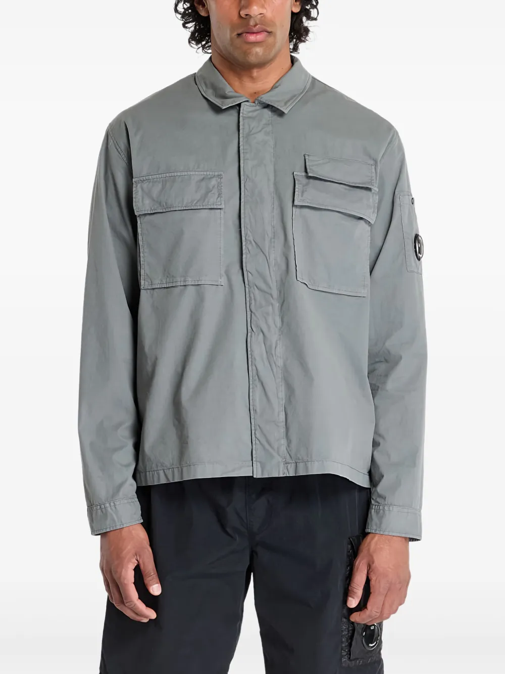 gabardine shirt jacket