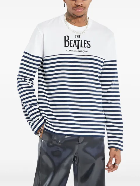 The Beatles X Comme Des Garçons x The Beatles striped T-shirt