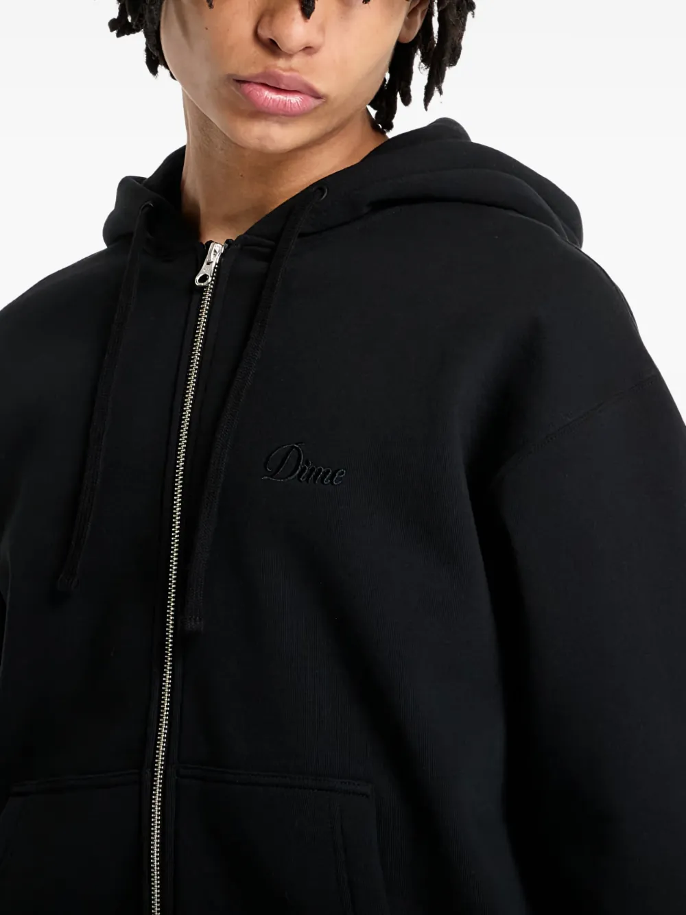 Dime zip-up Hoodie | Black | FARFETCH JO