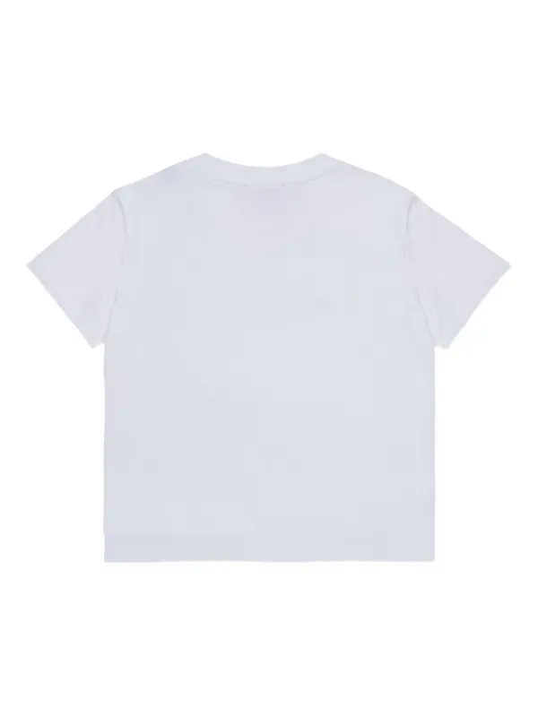 logo-print two-tone T-shirt 