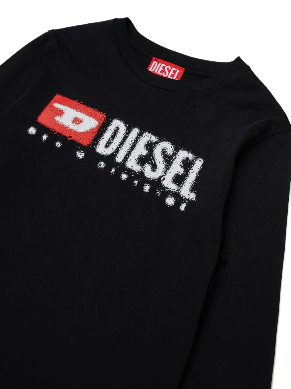 Diesel Kids Tdrops T-shirt Zwart