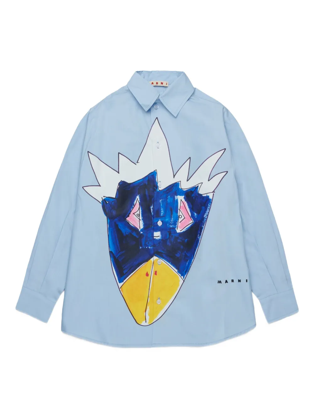 Marni Kids Katoenen shirt Blauw