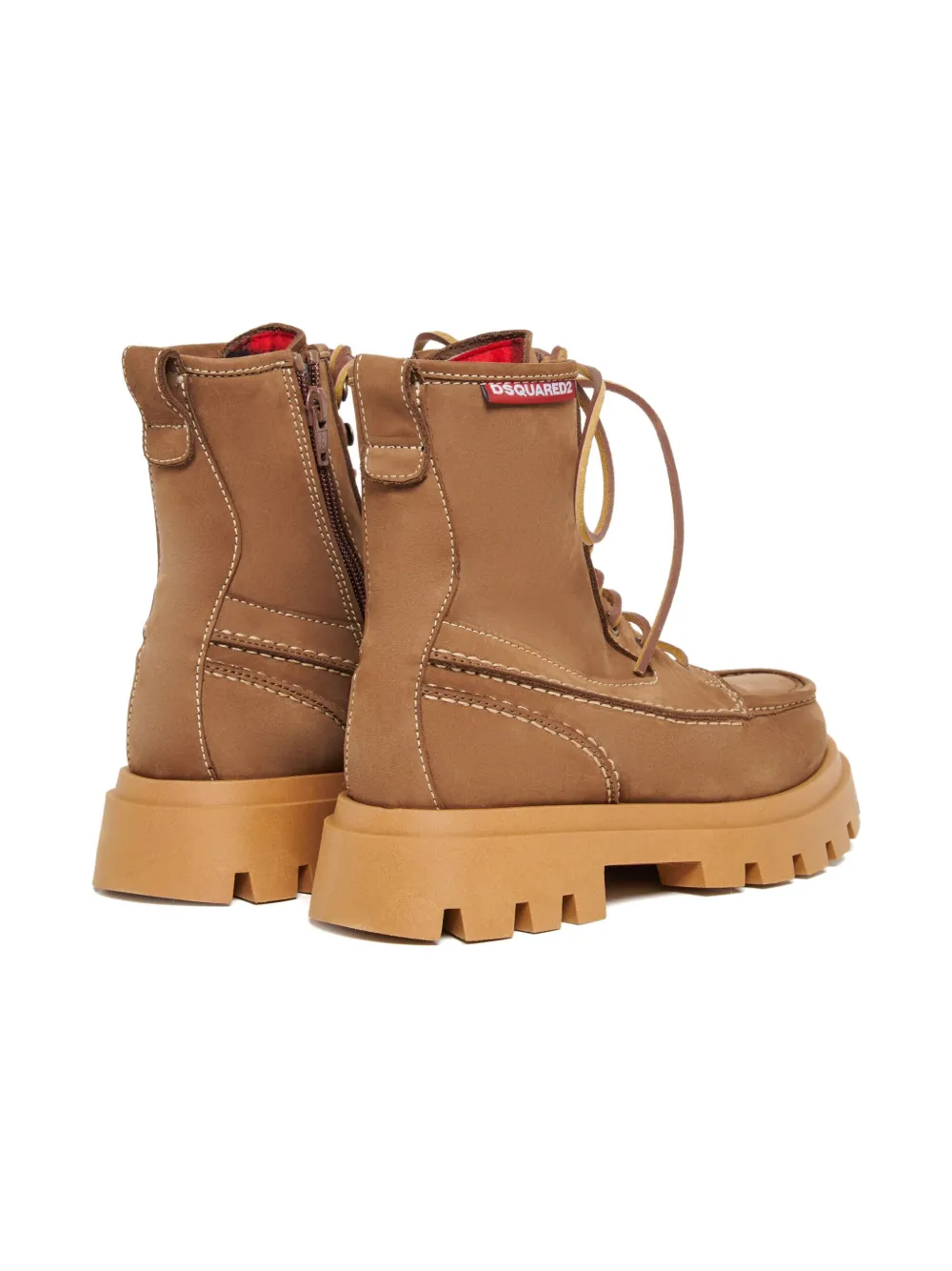 DSQUARED2 KIDS lace-up chunky-sole boots Brown