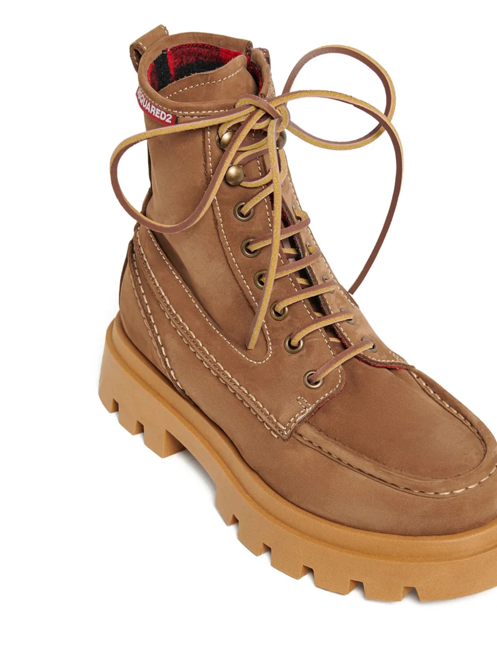 DSQUARED2 KIDS lace-up chunky-sole boots Brown