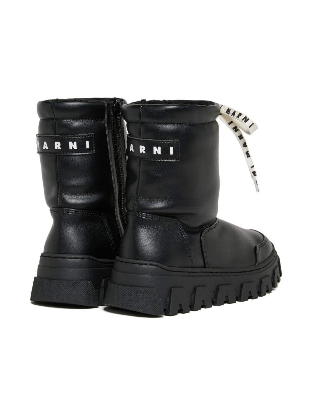 Marni Kids lace-up ankle boots Black