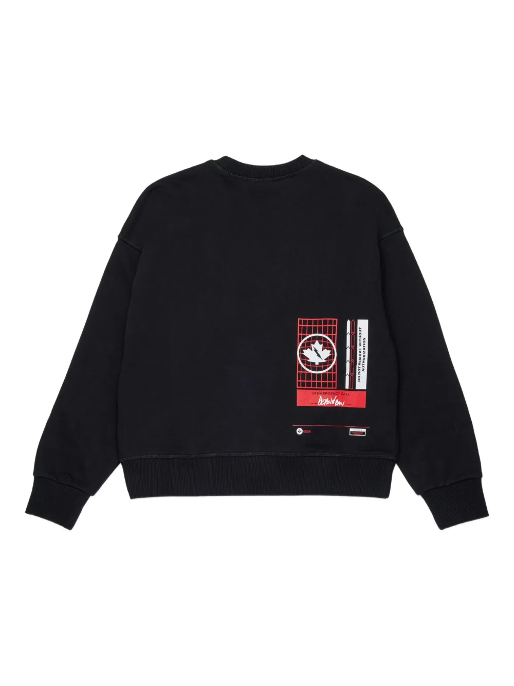 DSQUARED2 KIDS Sweater van katoen Zwart