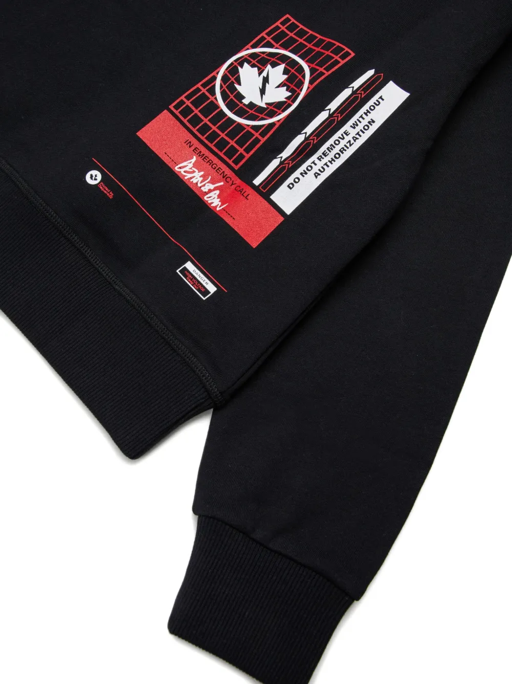 DSQUARED2 KIDS Sweater van katoen Zwart