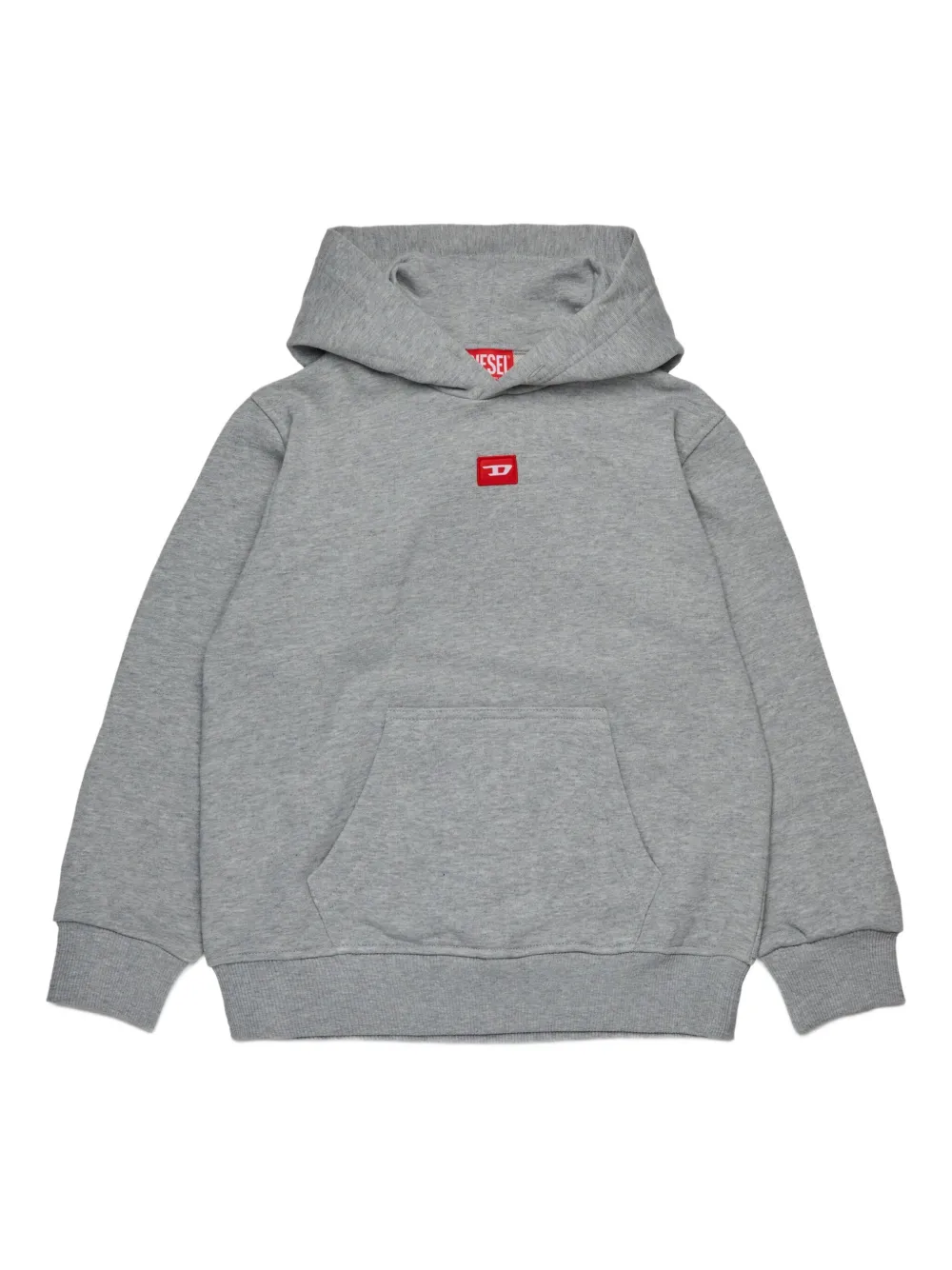 Diesel Kids Hoodie met logopatch Grijs