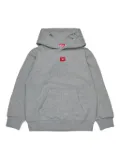 Diesel Kids logo-patch hoodie - Grey