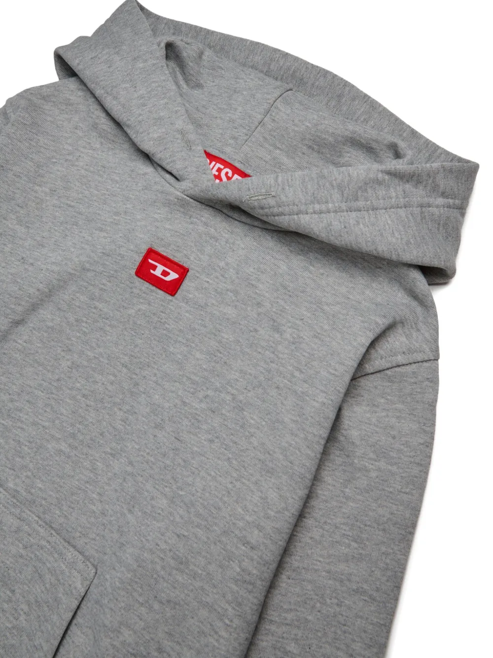 Diesel Kids Hoodie met logopatch Grijs