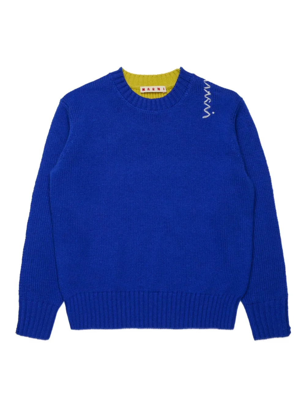 Marni Kids バイカラー プルオーバー - ブルー Marni Kids バイカラー プルオーバー - ブルー