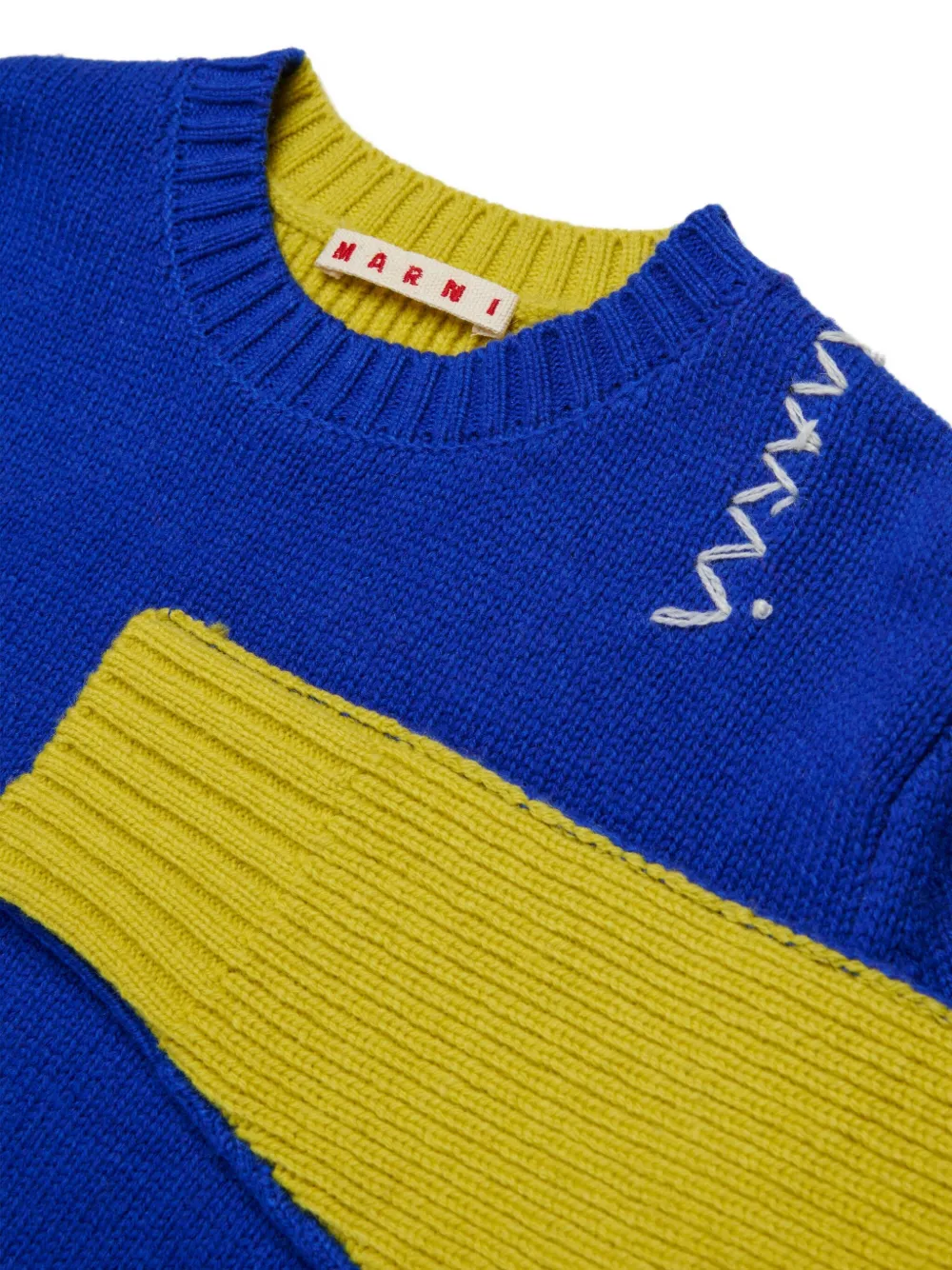 Marni Kids Tweekleurige trui Blauw