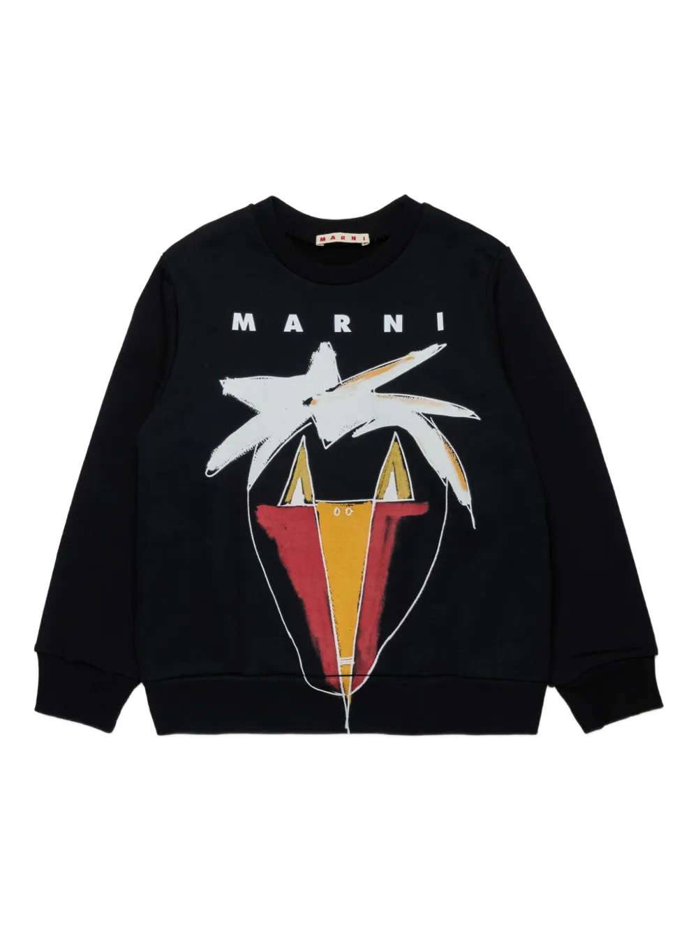 Marni Kids cotton sweatshirt - ブラック Marni Kids cotton sweatshirt - ブラック