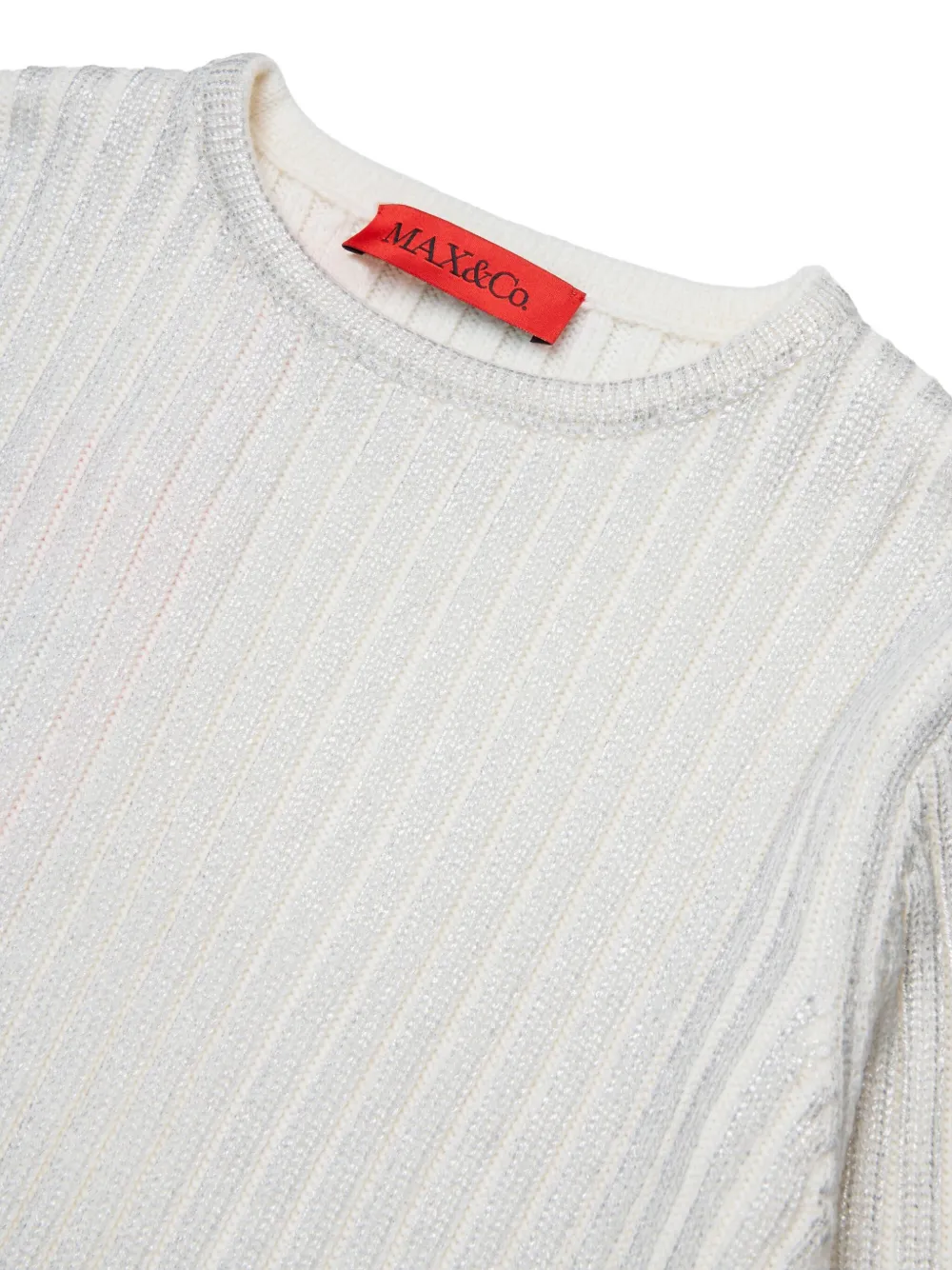 MAX&Co. Kids Ribgebreide top Wit