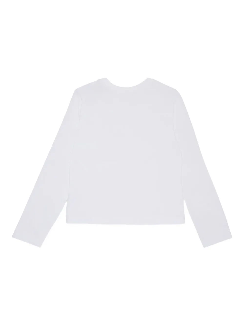 Diesel Kids logo-embroidered long-sleeve top Wit