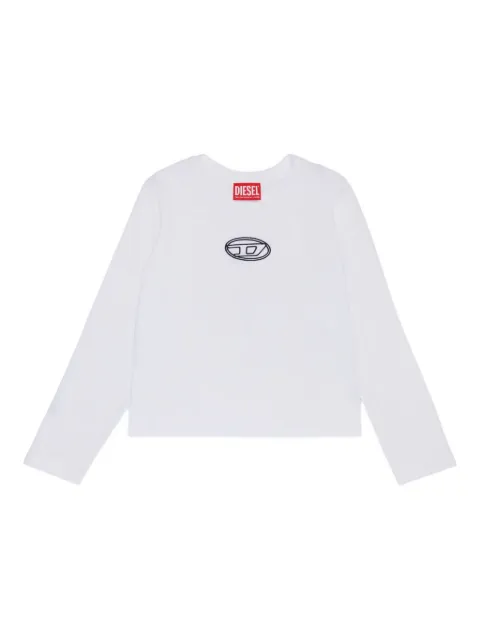 Diesel Kids logo-embroidered long-sleeve top