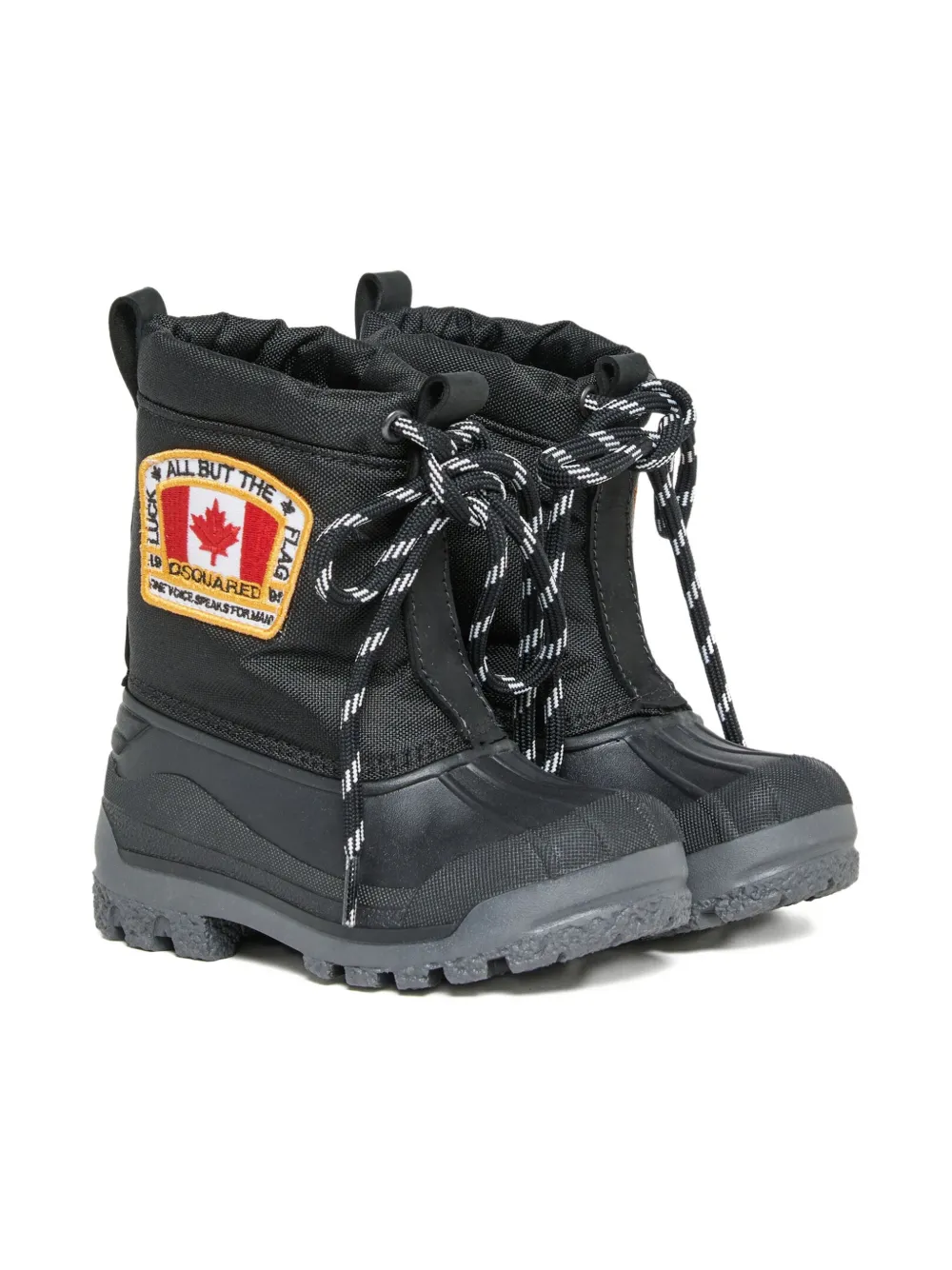 DSQUARED2 KIDS lace-up logo-parch padded boots | Teen Boy Shoes | Image 2
