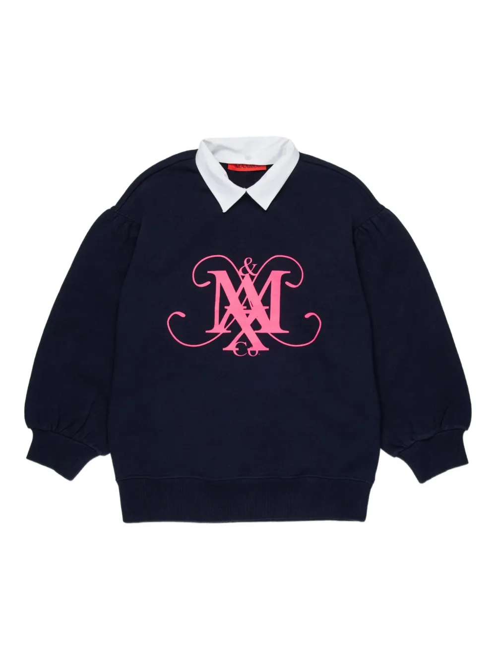 MAX&Co. Kids Sweater met logoprint Blauw