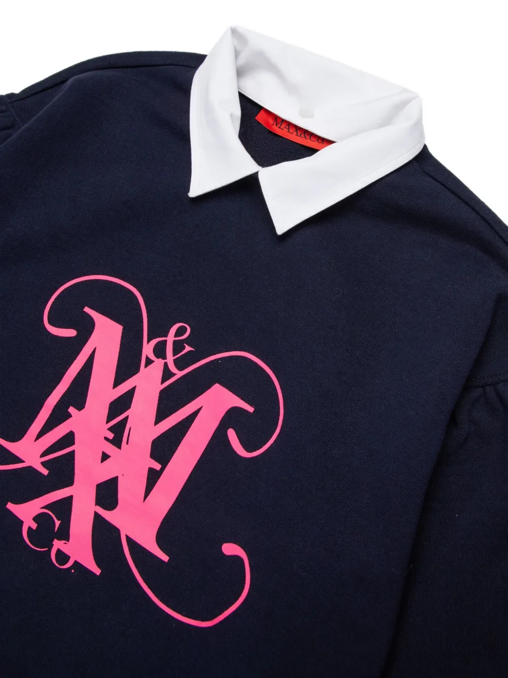 MAX&Co. Kids Sweater met logoprint Blauw