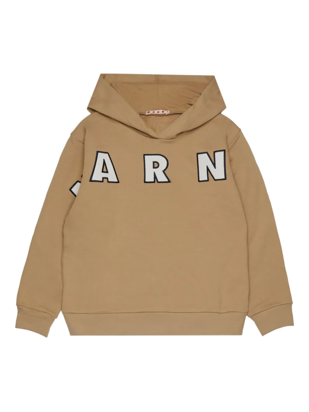 Marni Kids Hoodie met logopatch Beige
