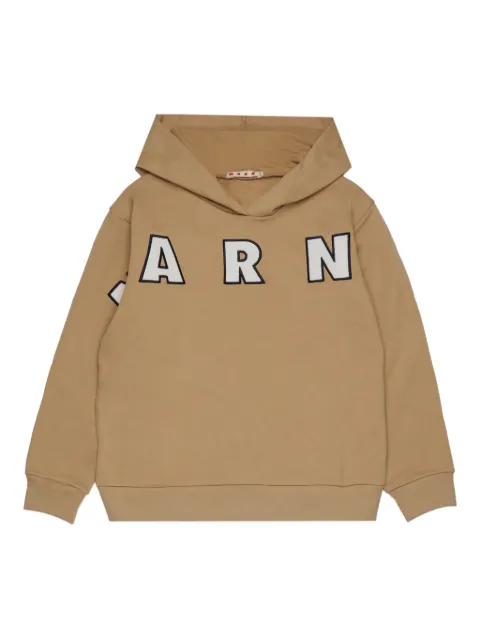 Marni Kids logo-patch hoodie