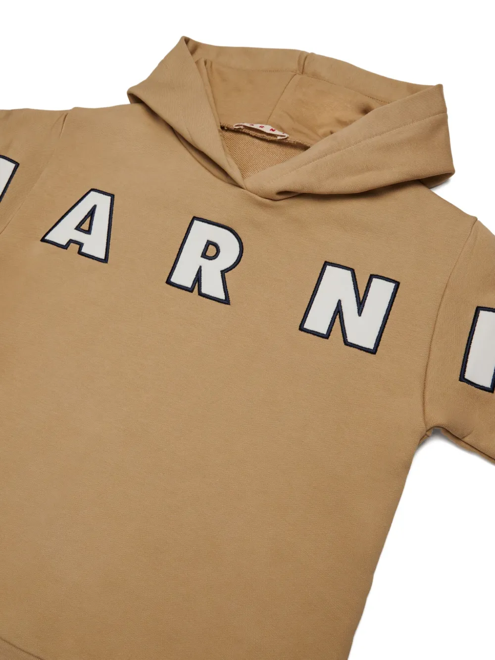 Marni Kids Hoodie met logopatch Beige
