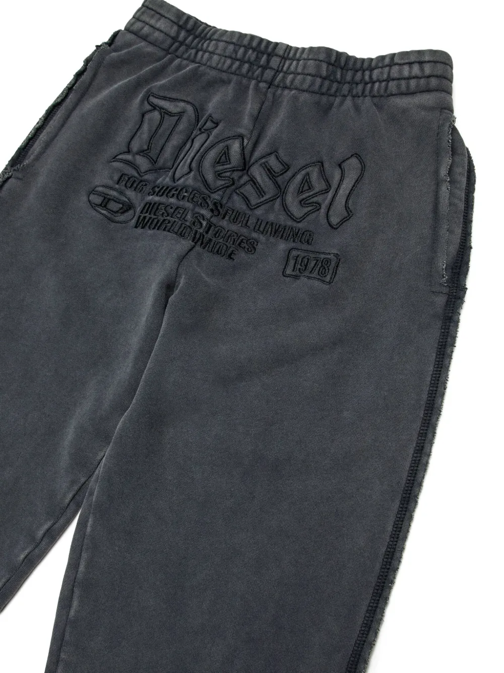 Diesel Kids Katoenen trainingsbroek Grijs