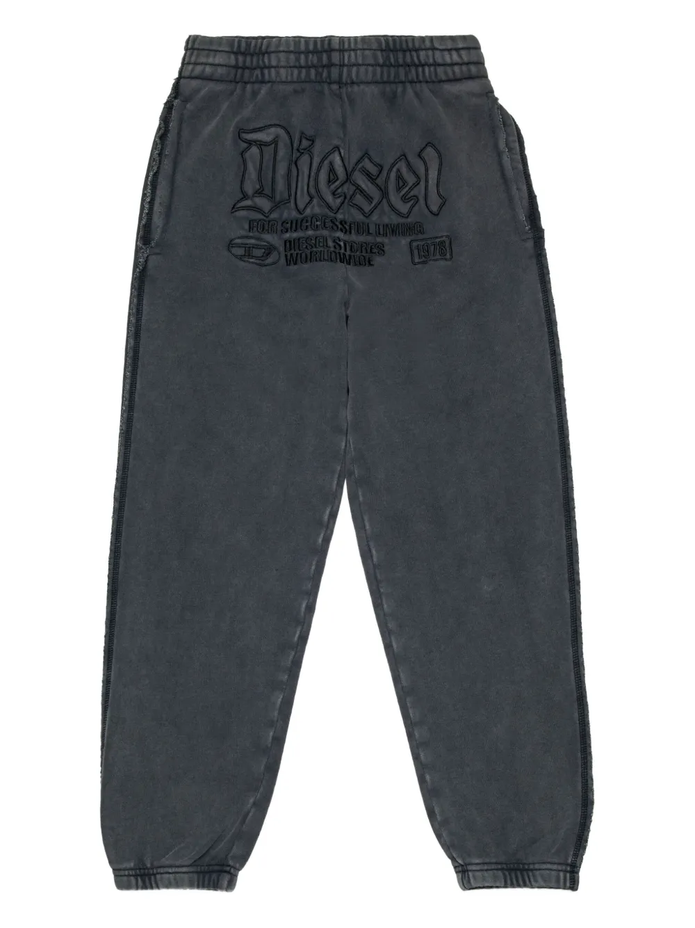 Diesel Kids Katoenen trainingsbroek Grijs