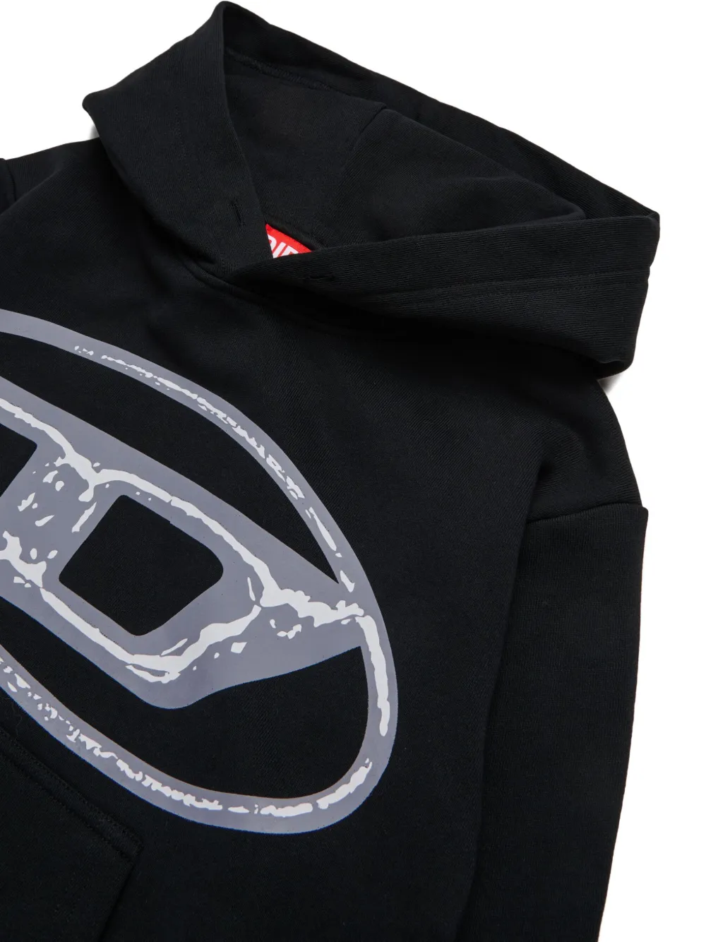 Diesel Kids Hoodie met logoprint Zwart