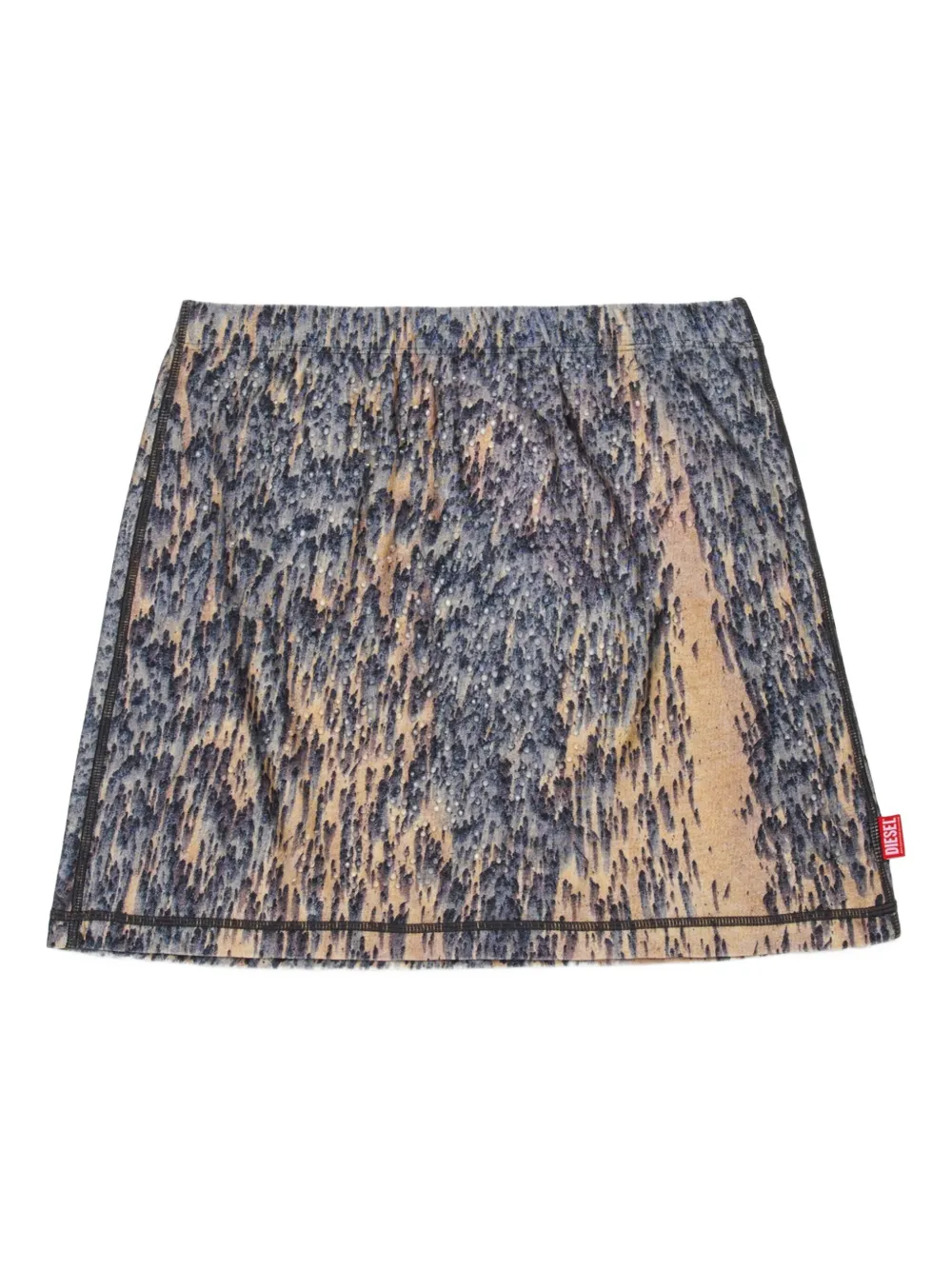Diesel Kids Mini-rok met abstracte print Blauw