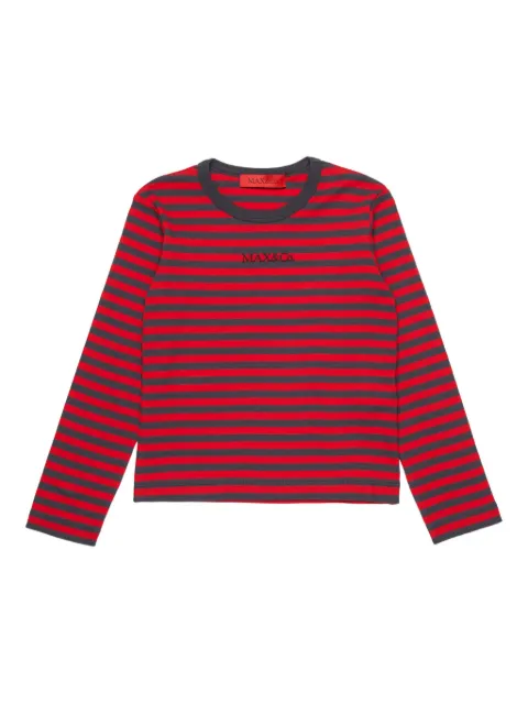 MAX&Co. Kids logo-print striped T-shirt