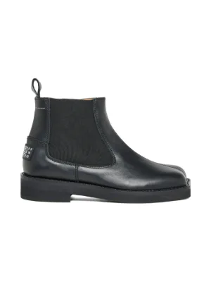 MM6 Maison Margiela Kids スクエアトゥ ブーツ | ブラック | FARFETCH JP