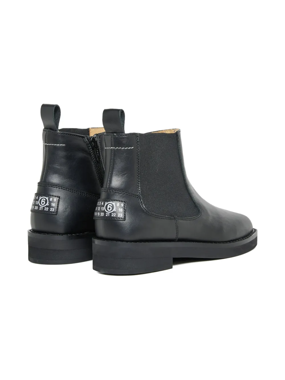 MM6 Maison Margiela Kids zip-detail square-toe boots Black