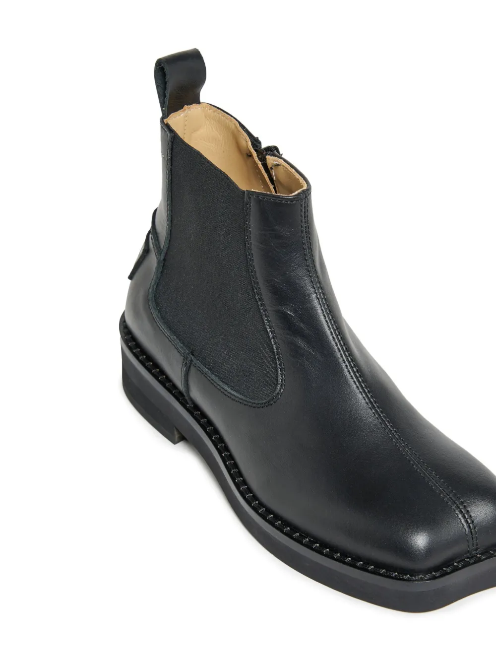 MM6 Maison Margiela Kids zip-detail square-toe boots Black