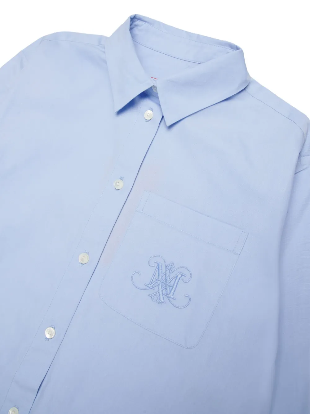 MAX&Co. Kids Katoenen shirt met geborduurd logo Blauw