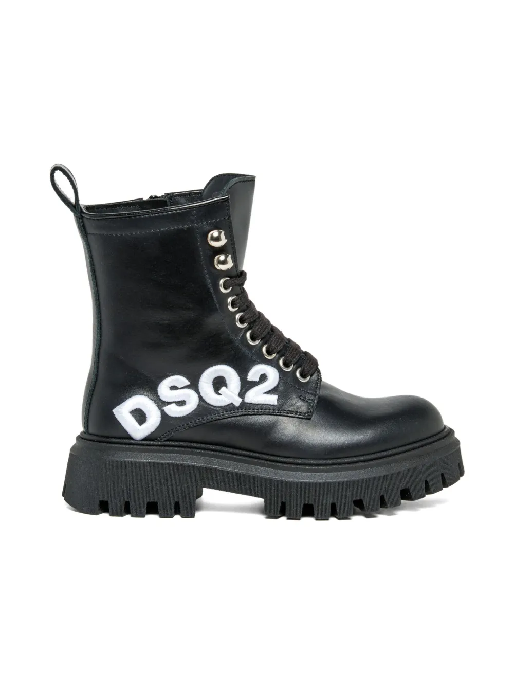 DSQUARED2 KIDS lace-up platform boots Black