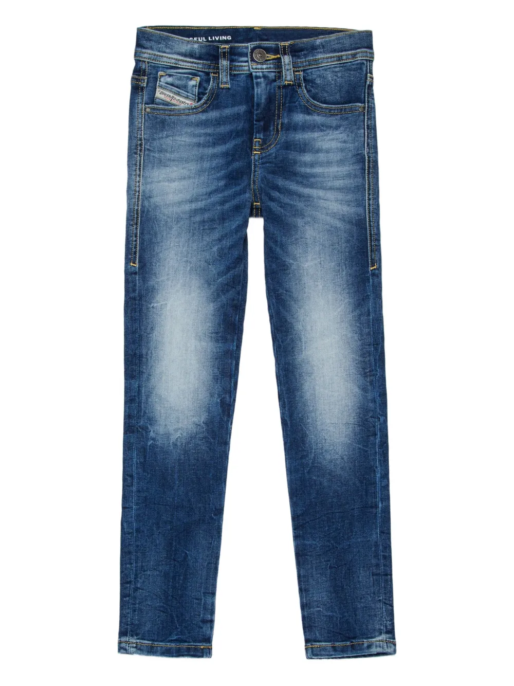 Diesel Kids Jeans met vervaagd effect Blauw