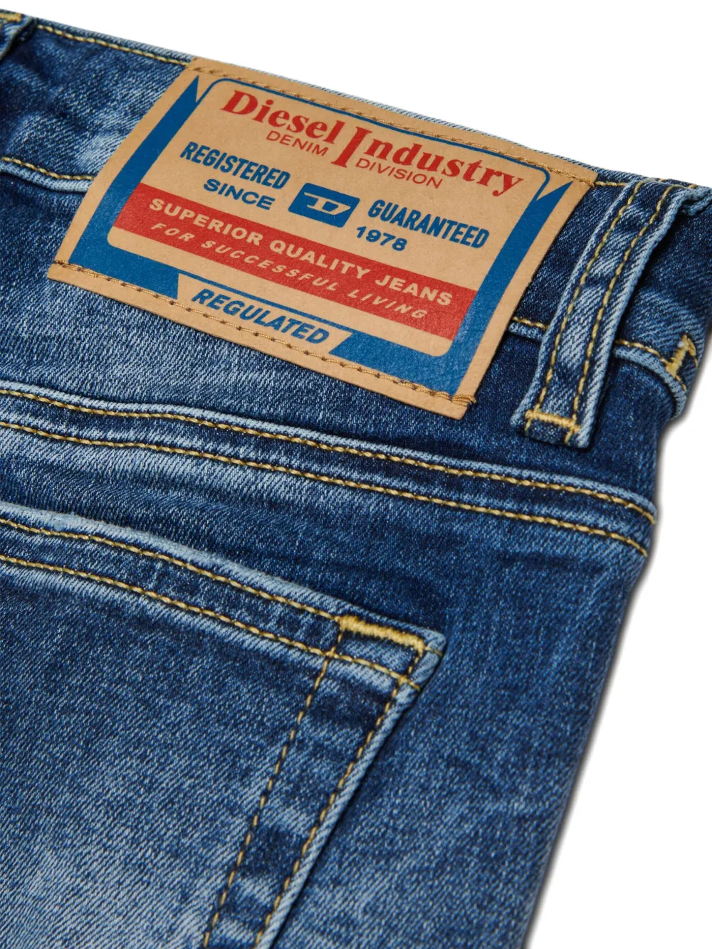 Diesel Kids Jeans met vervaagd effect Blauw