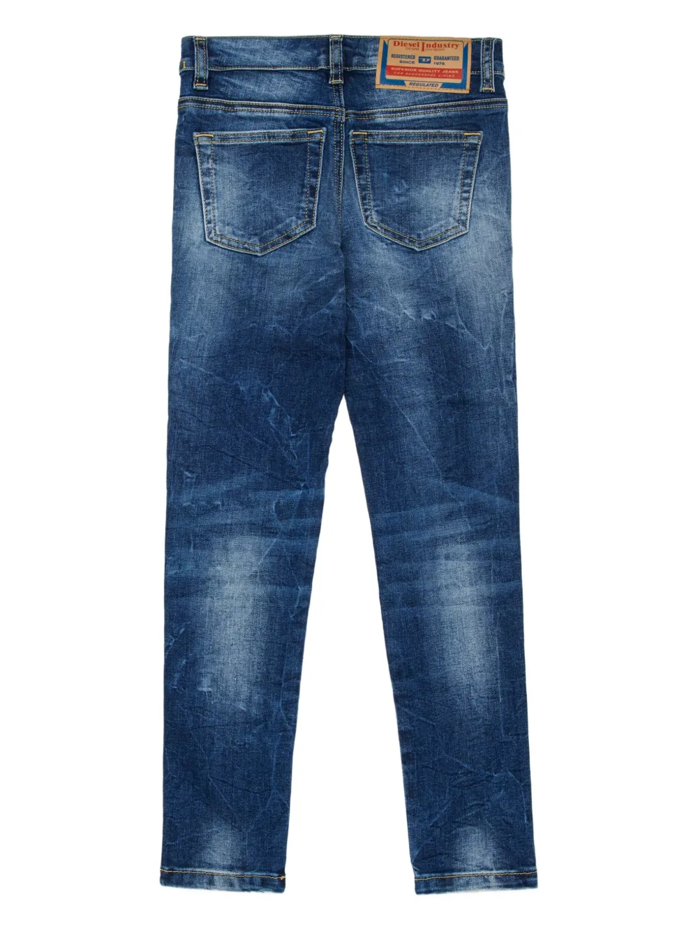 Diesel Kids Jeans met vervaagd effect Blauw