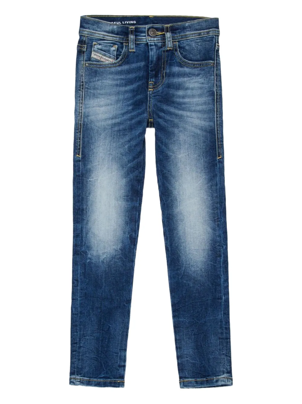 Diesel Kids Jeans met vervaagd effect Blauw
