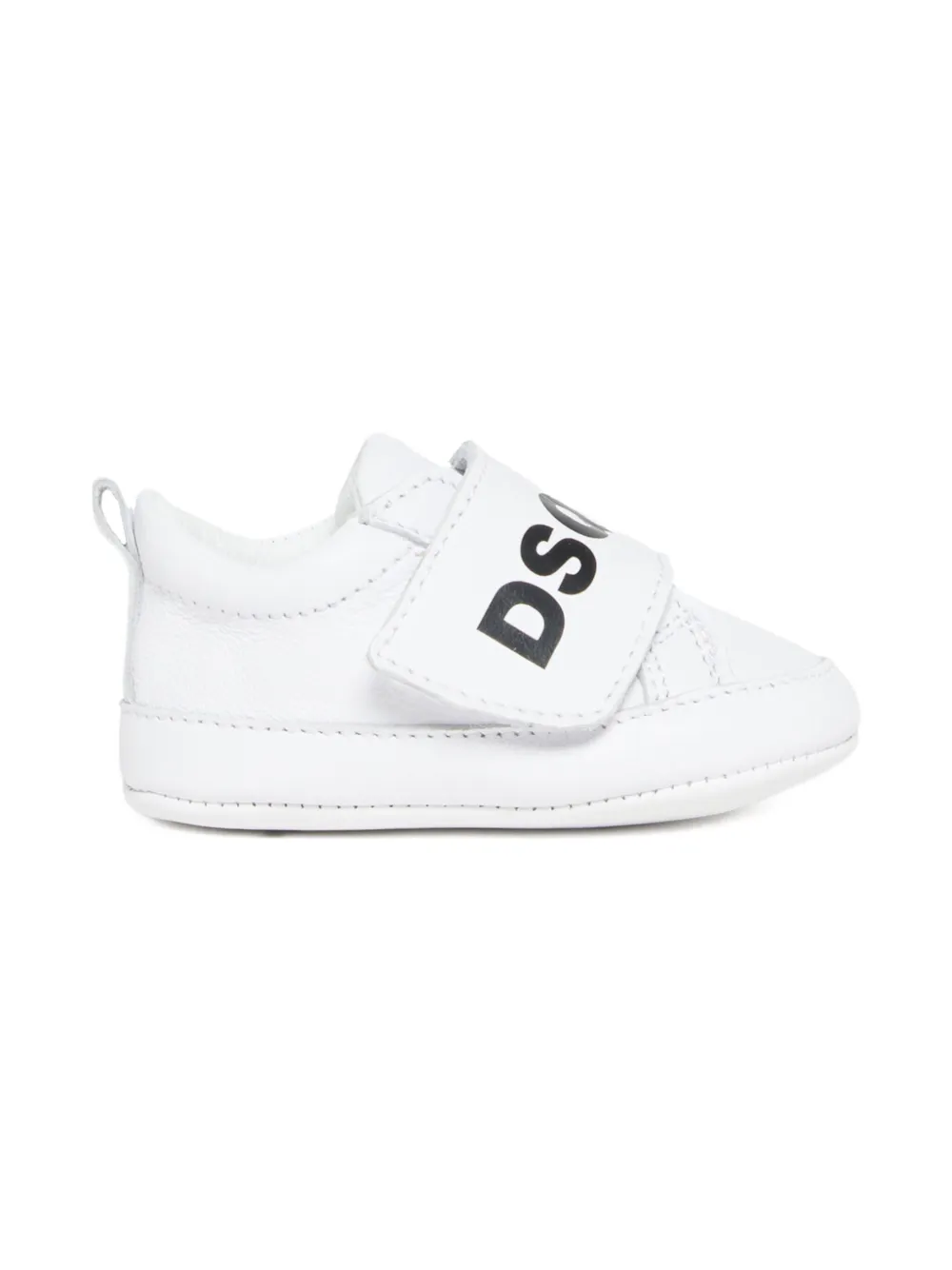 DSQUARED2 KIDS logo-strap leather sneakers | White | Image 1