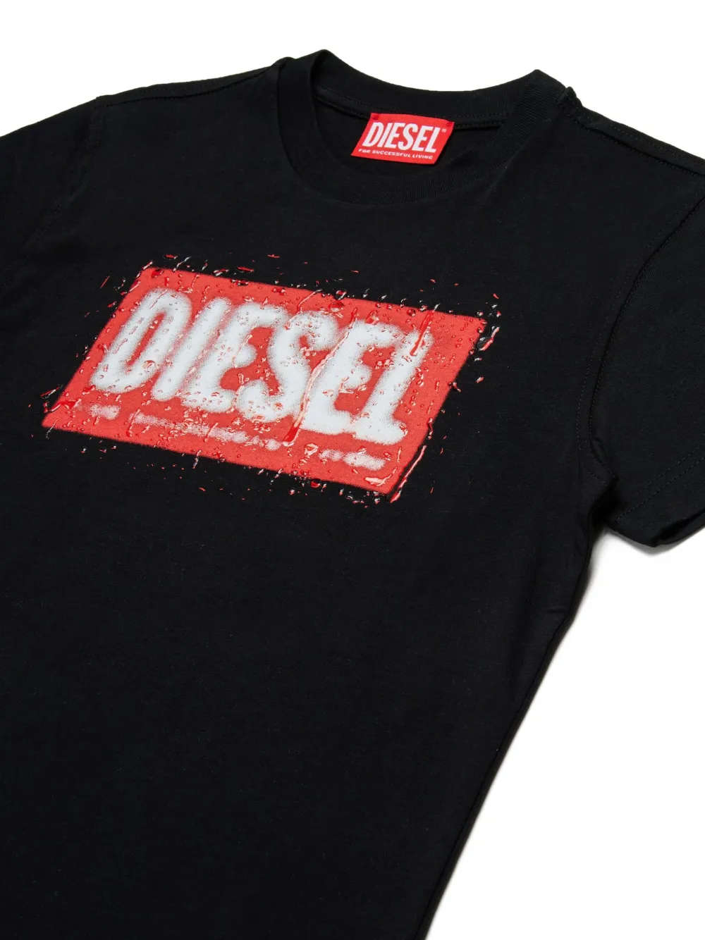Diesel Kids Adjust-Q10 T-shirt Zwart
