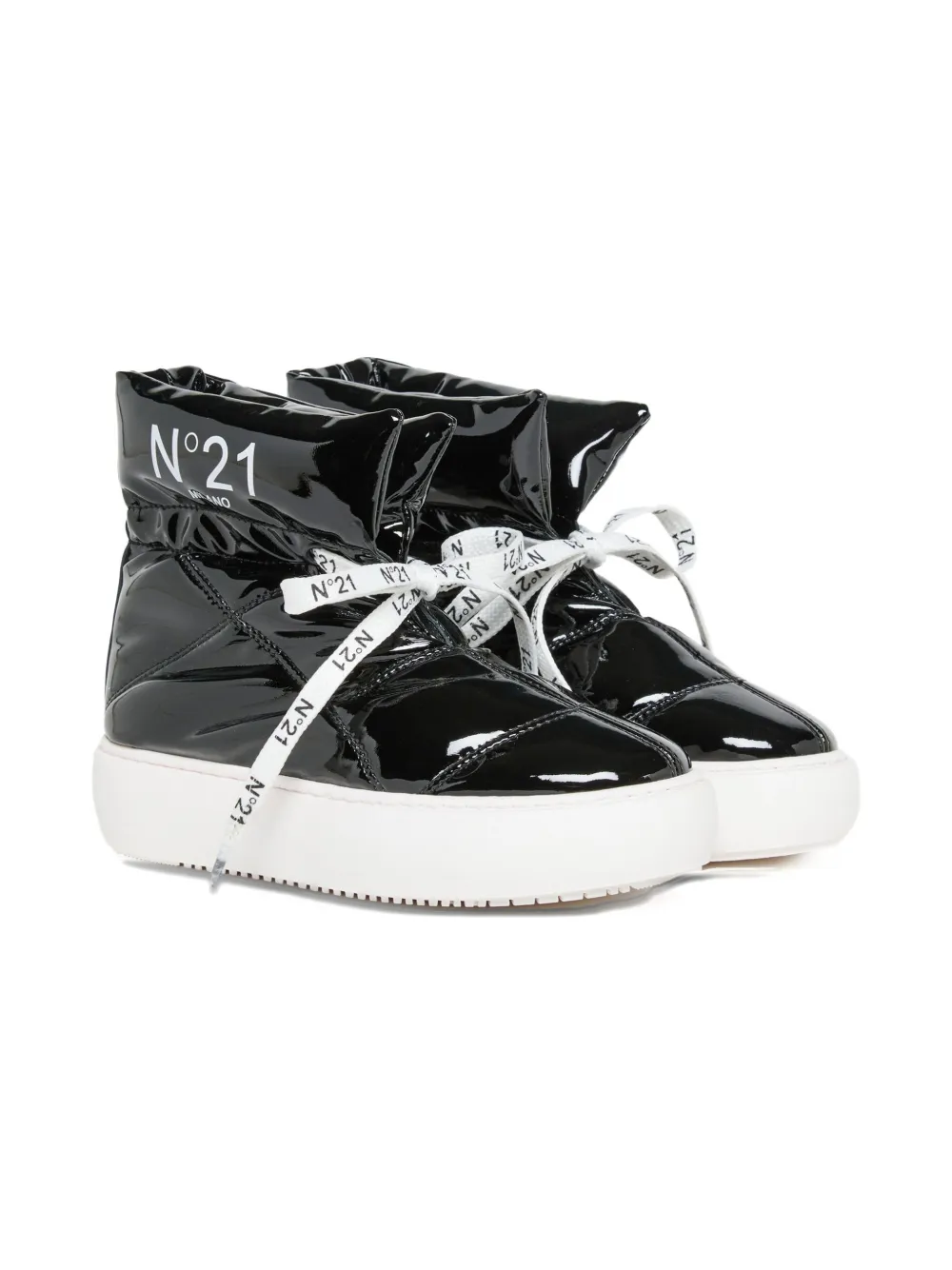 Nº21 Kids quilted boots Black